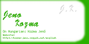 jeno kozma business card